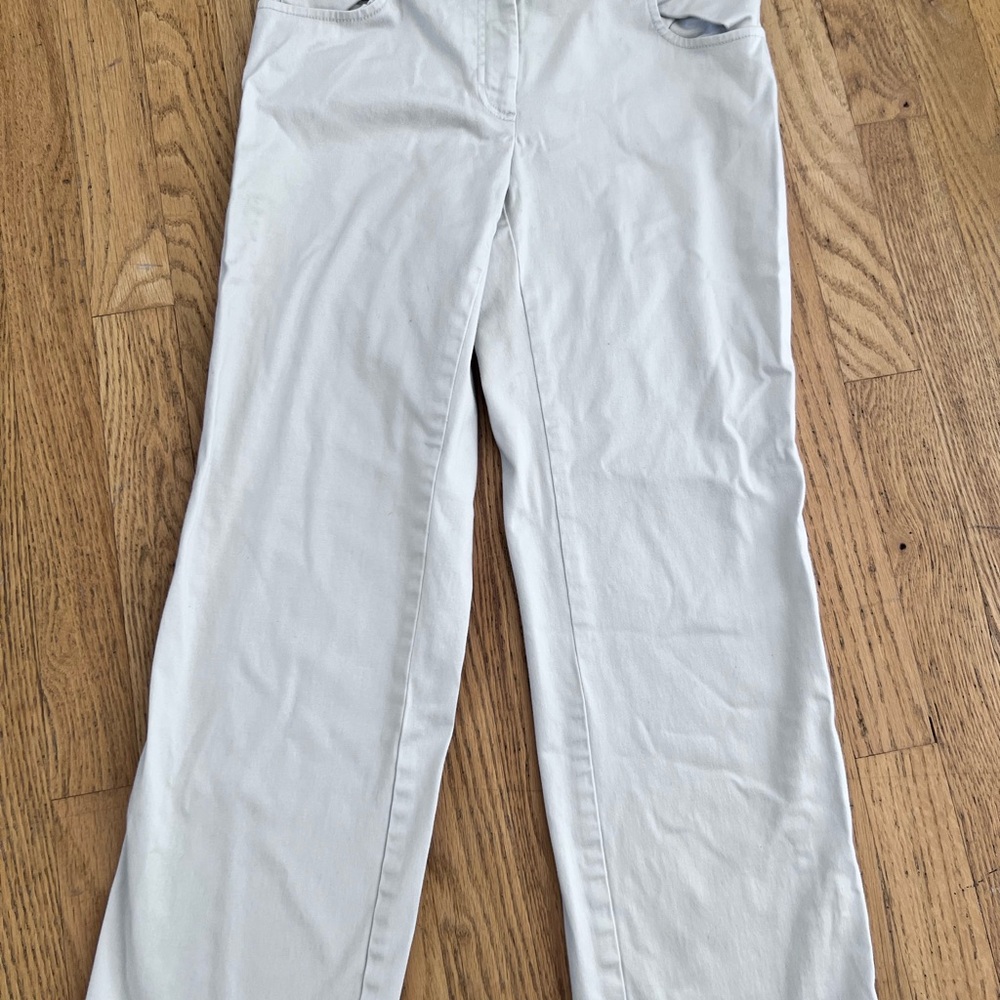 Ladies Size 2 "Talbots" Cream Stretch Pants Kakis GUC ❤️